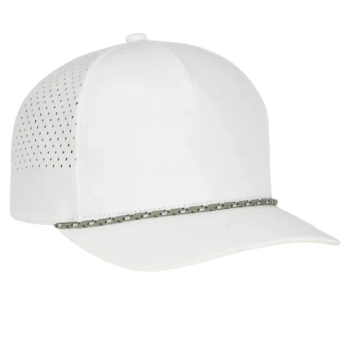 Corded Hat in White