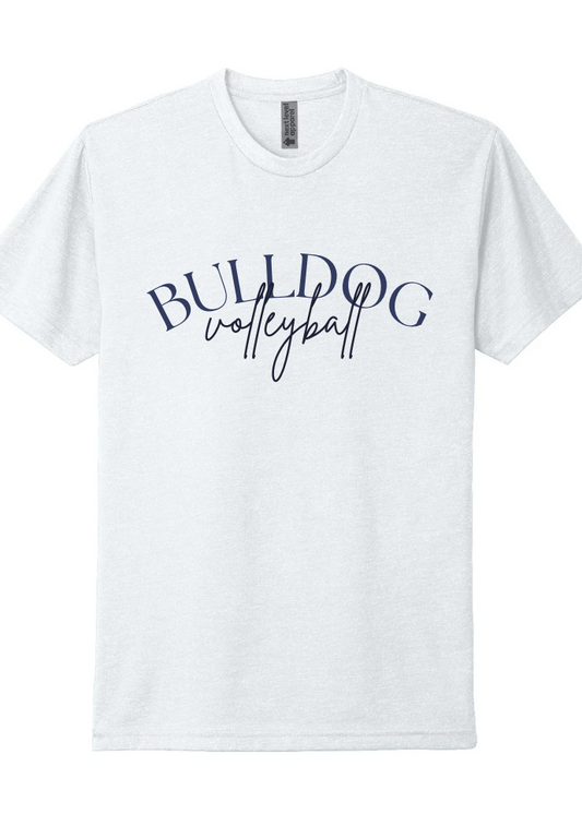 Bulldog Volleyball Short Sleeve Tee in White