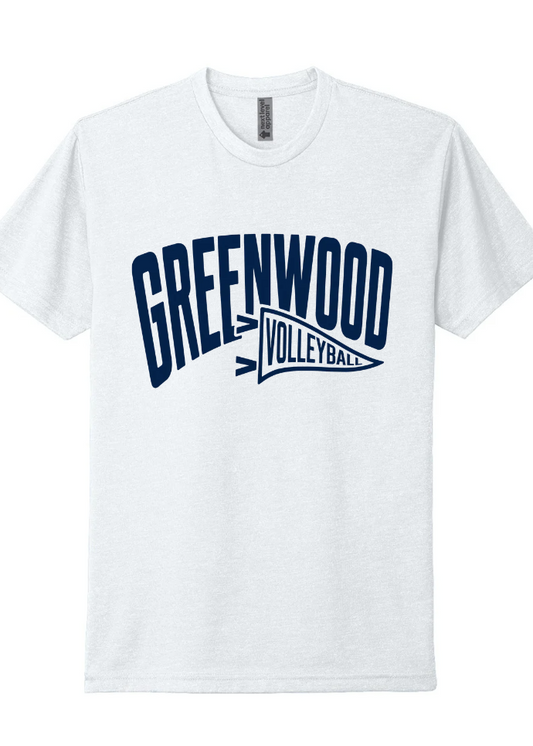 Bulldog Volleyball Short Sleeve Tee in White