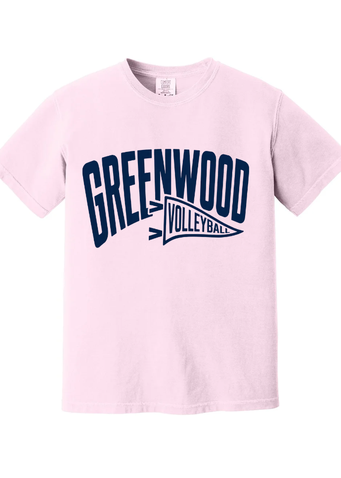 Greenwood Volleyball Short Sleeve Tee in Blossom Pink