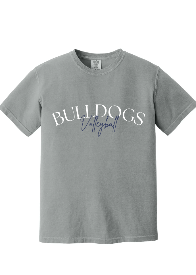 Bulldogs Volleyball Short Sleeve Tee in Gray