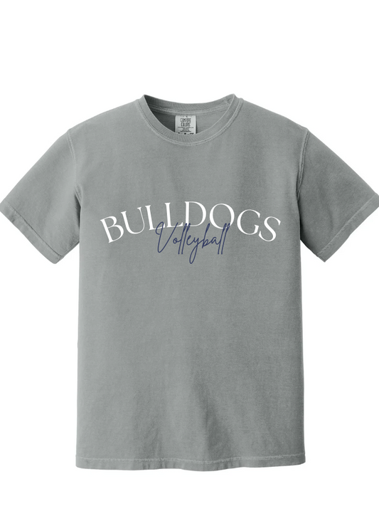 Bulldogs Volleyball Short Sleeve Tee in Gray