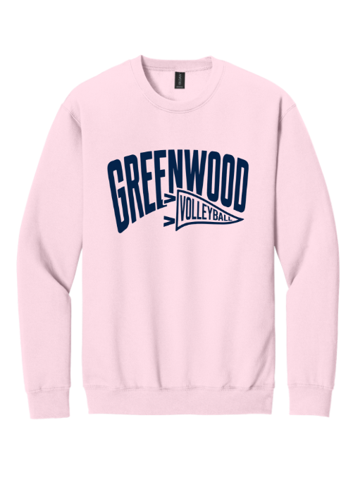 Greenwood Bulldog Crewneck Sweatshirt in Light Pink