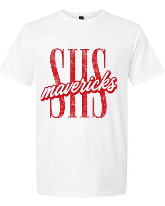 SHS RED ON WHITE PREMIUM GARMENT-DYED TEE