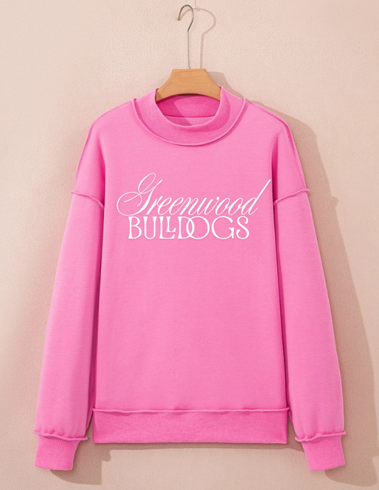 PINK MOCK NECK SWEATSHIRT