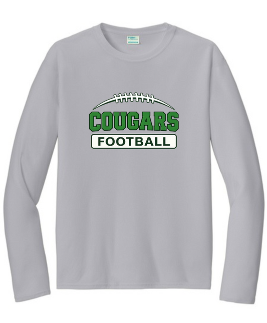 COUGARS FOOTBALL LONG SLEEVE DRI FIT IN SILVER