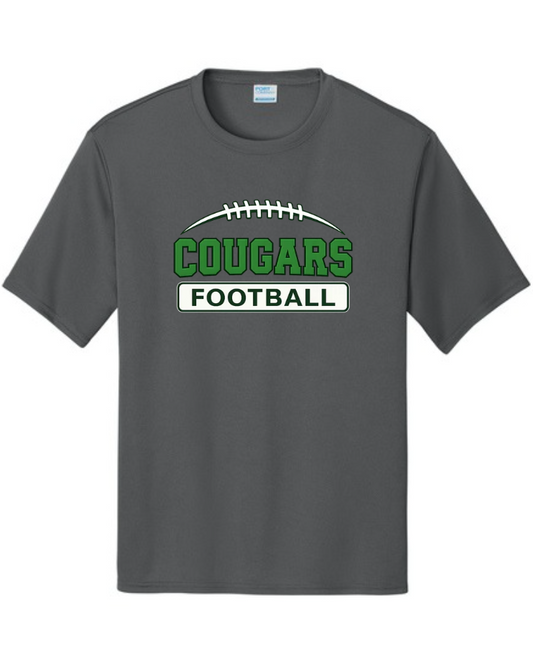 COUGARS FOOTBALL SHORT SLEEVE DRI FIT IN CHARCOAL