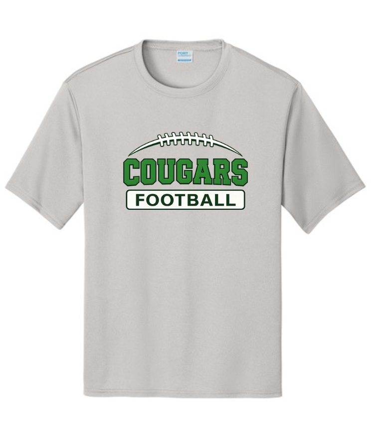 COUGARS FOOTBALL SHORT SLEEVE DRI FIT IN SILVER
