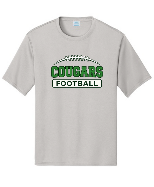 COUGARS FOOTBALL SHORT SLEEVE DRI FIT IN SILVER
