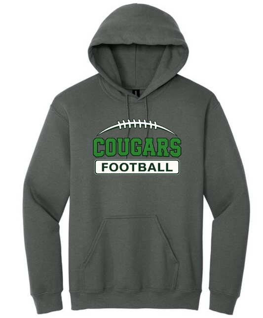 COUGARS FOOTBALL HOODIE IN CHARCOAL