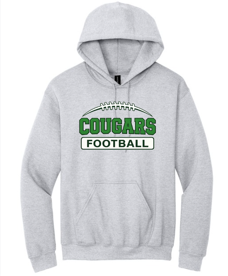 COUGARS FOOTBALL HOODIE IN SPORT GREY