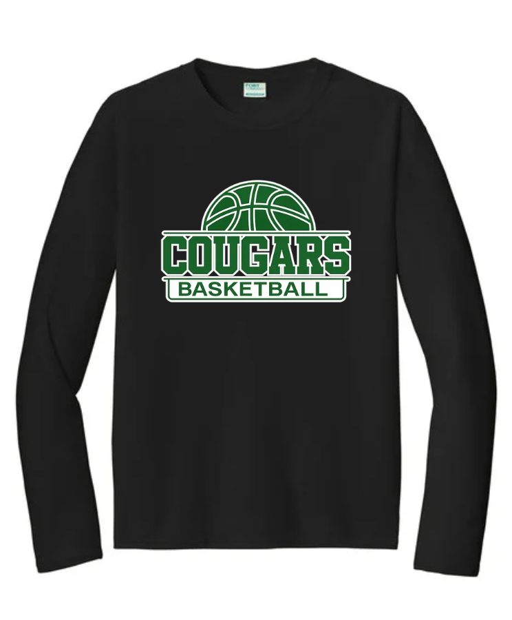 COUGARS BASKETBALL LONG SLEEVE DRI FIT IN BLACK