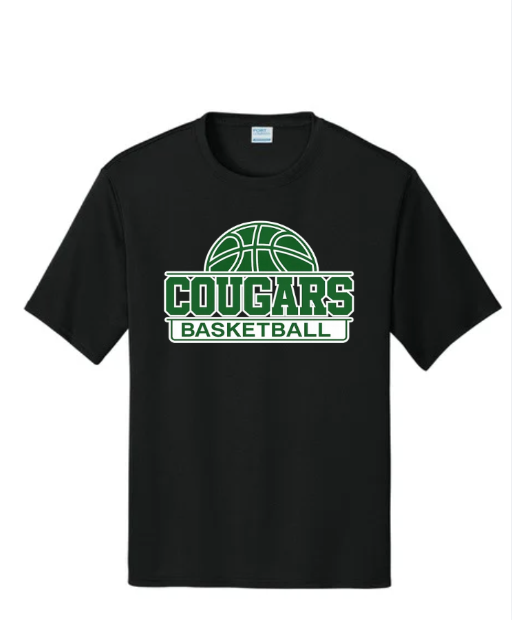 COUGARS BASKETBALL SHORT SLEEVE DRI FIT IN BLACK