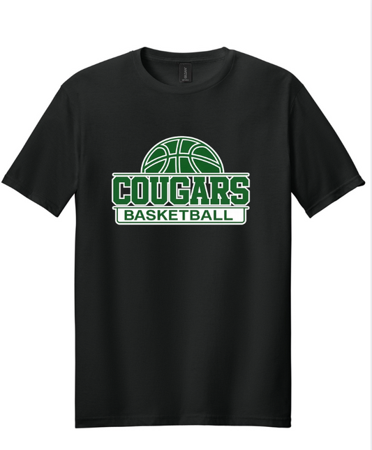 COUGARS BASKETBALL SHORT SLEEVE TEE IN BLACK