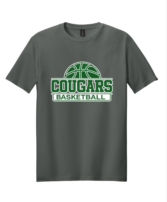 COUGARS BASKETBALL SHORT SLEEVE TEE IN CHARCOAL