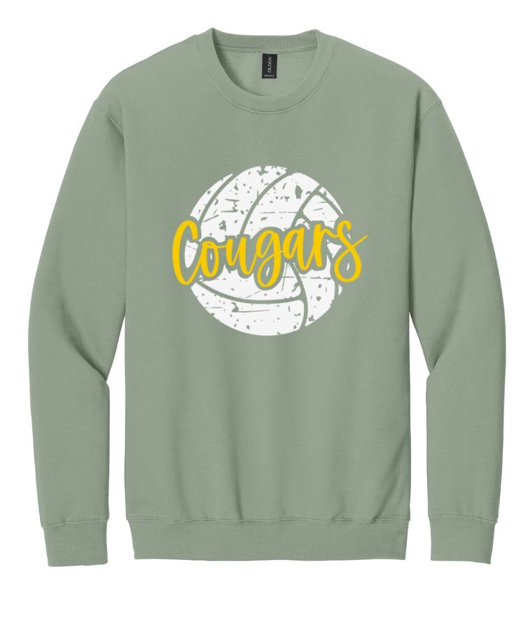 COUGARS VOLLEYBALL CREWNECK SWEATSHIRT IN BAY