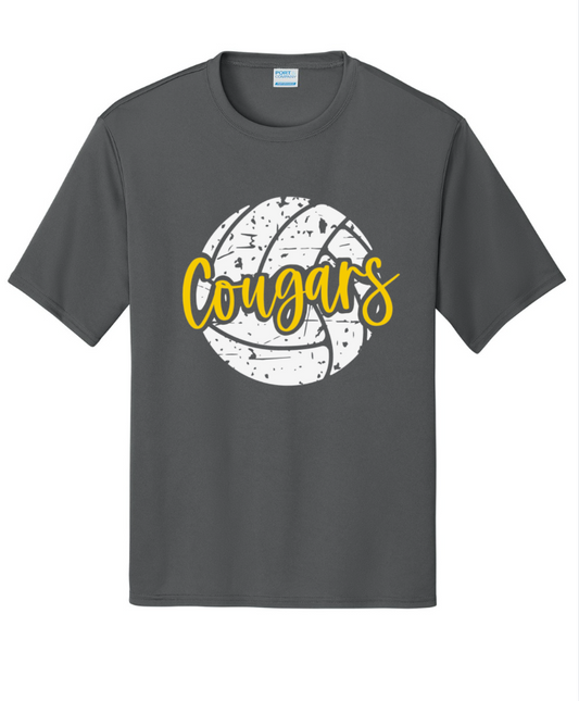 COUGARS VOLLEYBALL SHORT SLEEVE DRI FIT IN CHARCOAL
