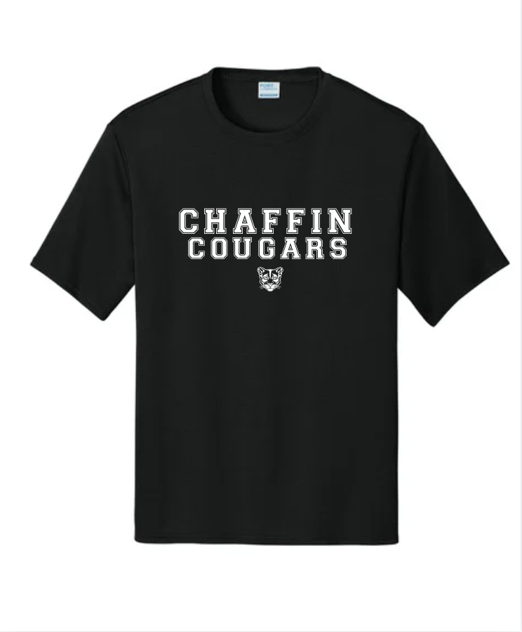 CHAFFIN COUGARS SHORT SLEEVE DRI FIT IN BLACK