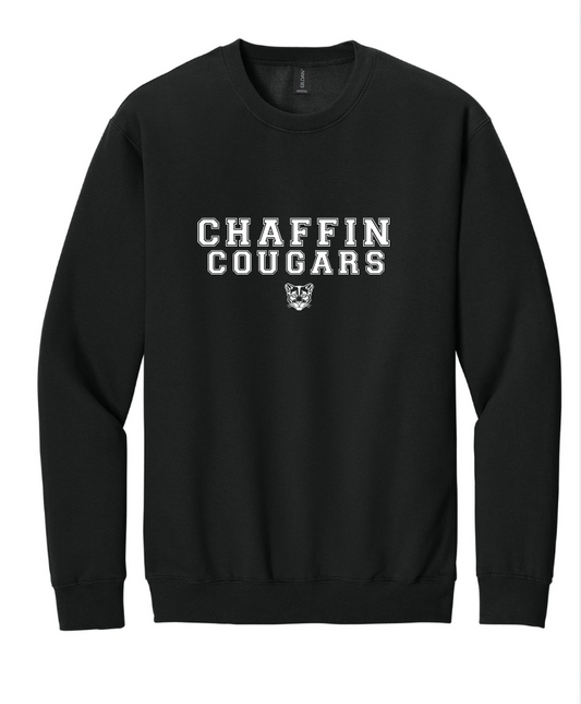 CHAFFIN COUGARS CREWNECK SWEATSHIRT IN BLACK