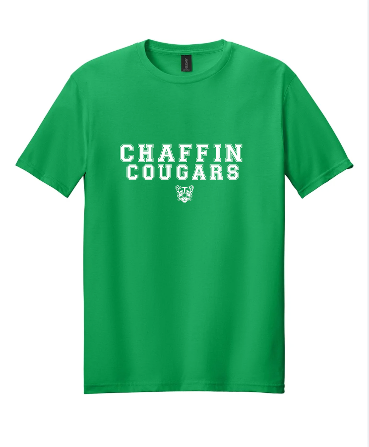 CHAFFIN COUGARS SHORT SLEEVE TEE IN IRISH GREEN