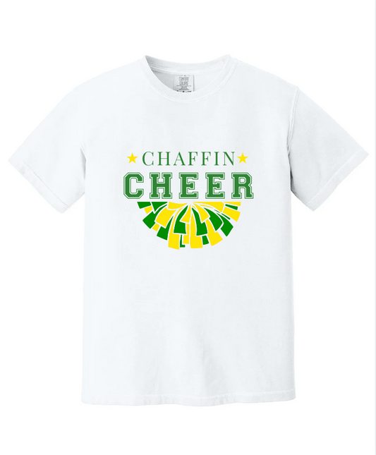 CHAFFIN CHEER SHORT SLEEVE COMFORT COLOR TEE IN WHITE