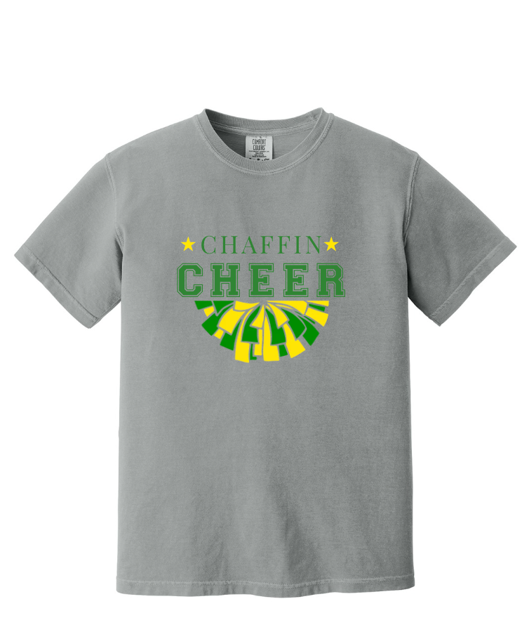 CHAFFIN CHEER SHORT SLEEVE COMFORT COLOR TEE IN GRANITE
