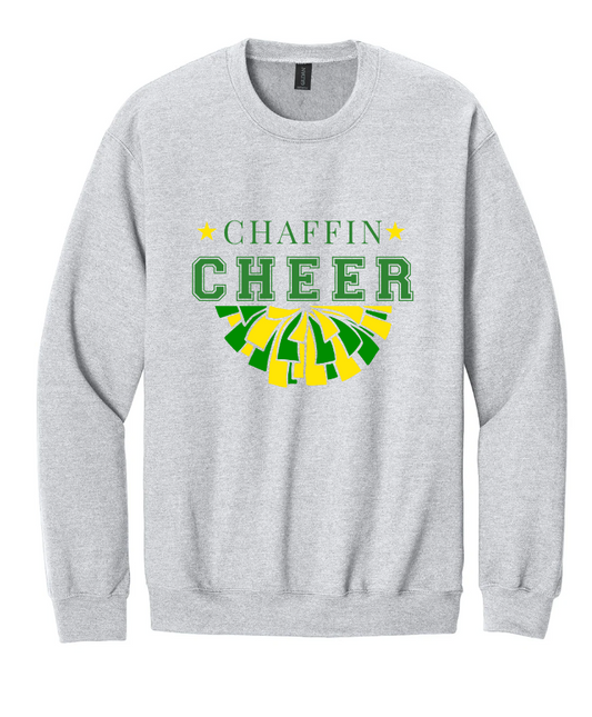 CHAFFIN CHEER CREWNECK SWEATSHIRT IN ASH GREY