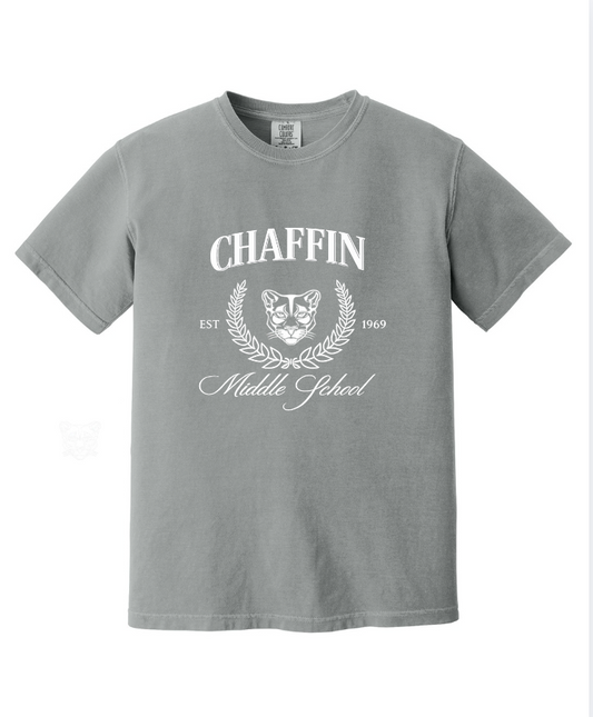 CHAFFIN MIDDLE SCHOOL SHORT SLEEVE COMFORT COLOR TEE IN GRANITE