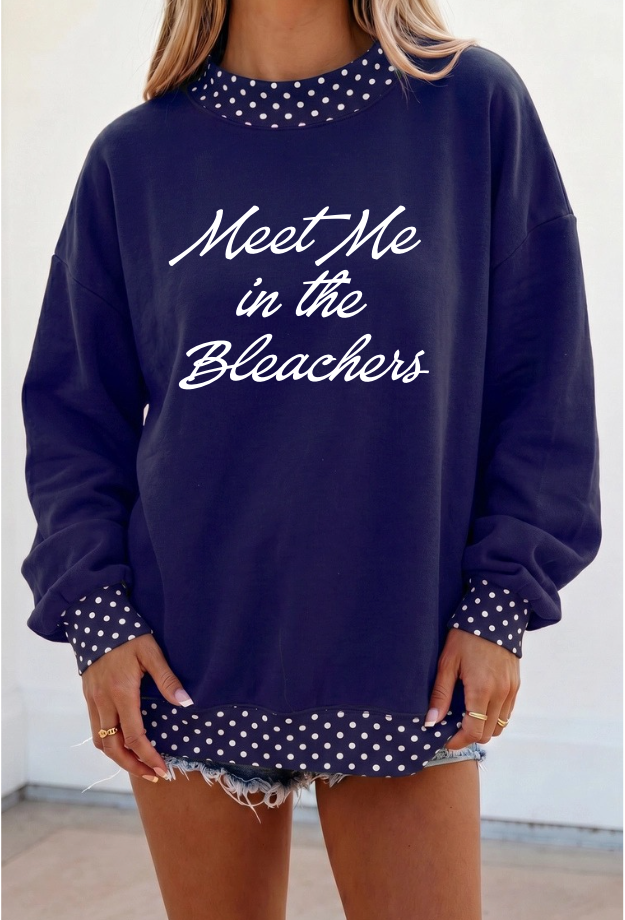 NAVY MOCK NECK SWEATSHIRT