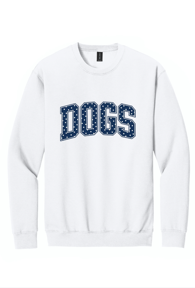 WHITE CREWNECK SWEATSHIRT