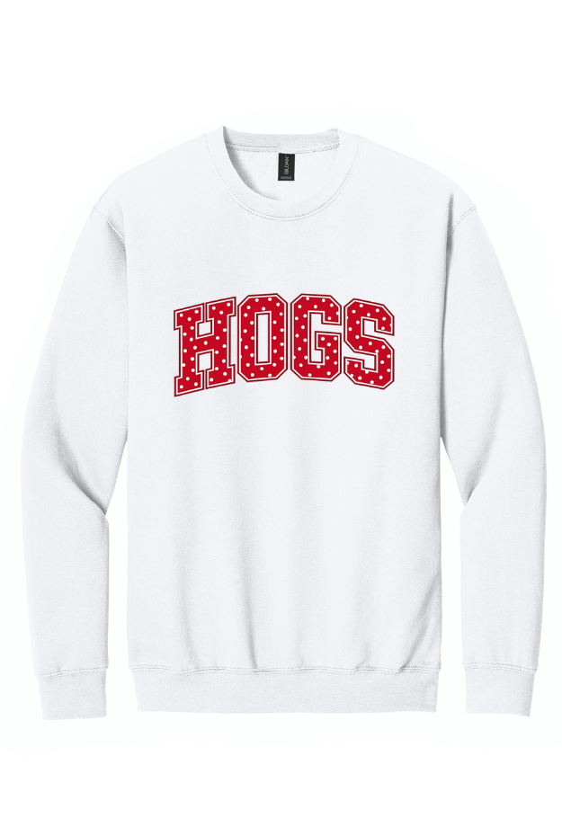 WHITE CREWNECK SWEATSHIRT