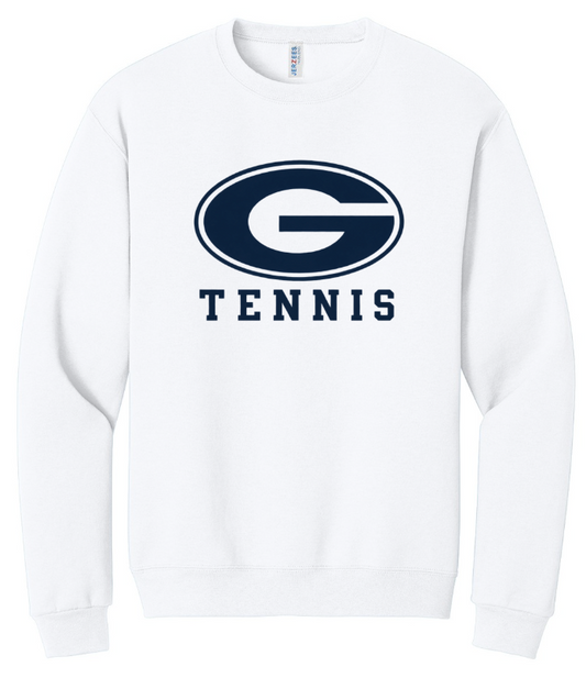 GHS TENNIS CREWNECK SWEATSHIRT IN MIDNIGHT WHITE