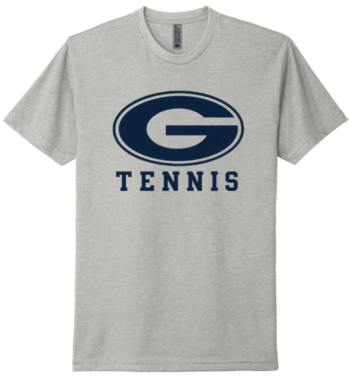 GHS TENNIS SHORT SLEEVE NEXT LEVEL TEE IN SILK GREY