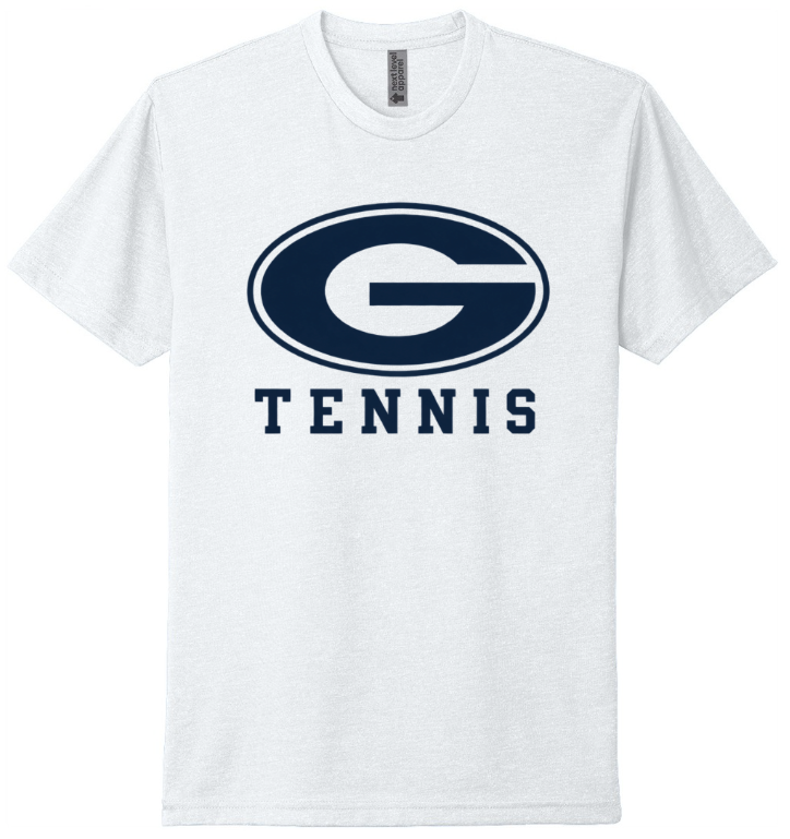 GHS TENNIS SHORT SLEEVE NEXT LEVEL TEE IN WHITE