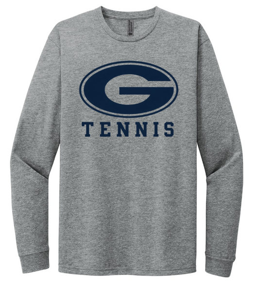 GHS TENNIS LONG SLEEVE NEXT LEVEL TEE IN SPORT GREY