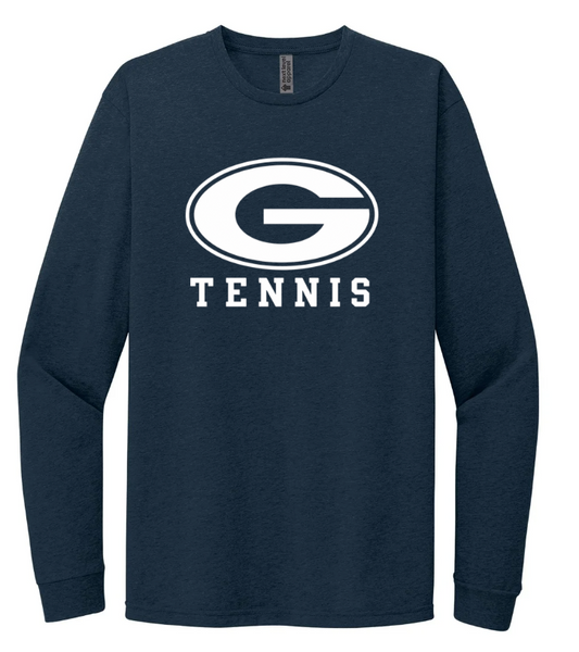 GHS TENNIS LONG SLEEVE NEXT LEVEL TEE IN MIDNIGHT NAVY