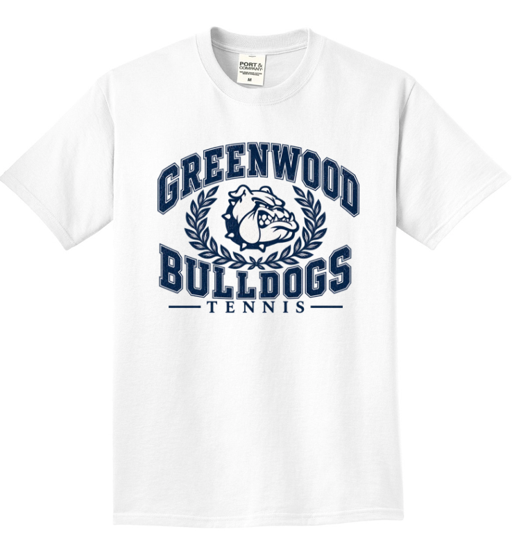 GHS TENNIS SHORT SLEEVE WHITE BEACH WASH GARMENT DYED TEE