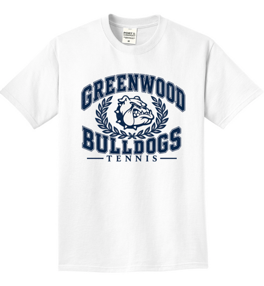GHS TENNIS SHORT SLEEVE WHITE BEACH WASH GARMENT DYED TEE