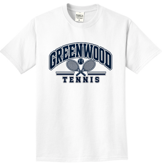 GHS TENNIS SHORT SLEEVE WHITE BEACH WASH GARMENT DYED TEE