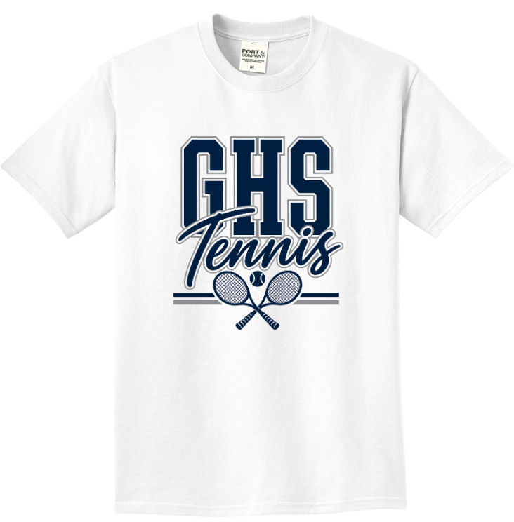 GHS TENNIS SHORT SLEEVE WHITE BEACH WASH GARMENT DYED TEE