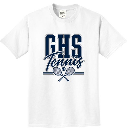 GHS TENNIS SHORT SLEEVE WHITE BEACH WASH GARMENT DYED TEE