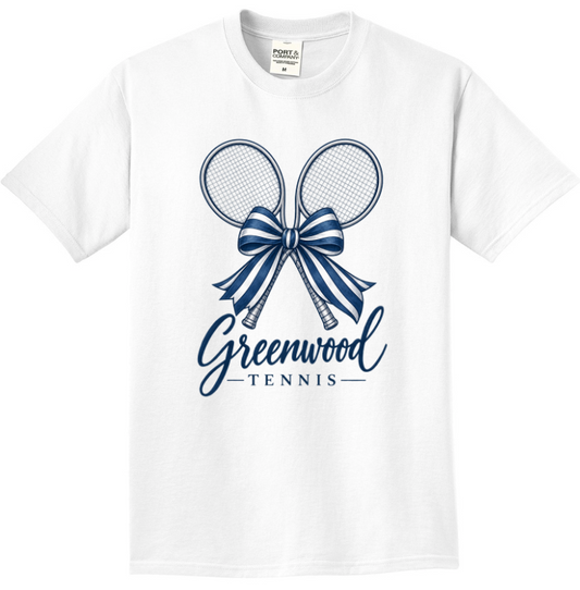 GHS TENNIS SHORT SLEEVE WHITE BEACH WASH GARMENT DYED TEE