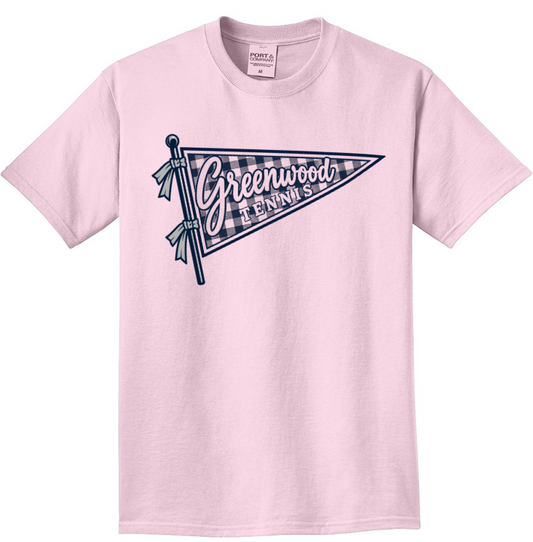 GHS TENNIS SHORT SLEEVE LIGHT PINK BEACH WASH GARMENT DYED TEE