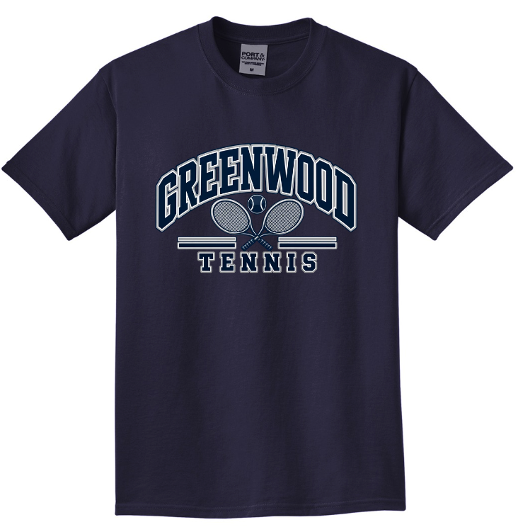 GHS TENNIS SHORT SLEEVE NAVY BEACH WASH GARMENT DYED TEE