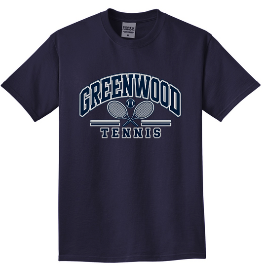 GHS TENNIS SHORT SLEEVE NAVY BEACH WASH GARMENT DYED TEE