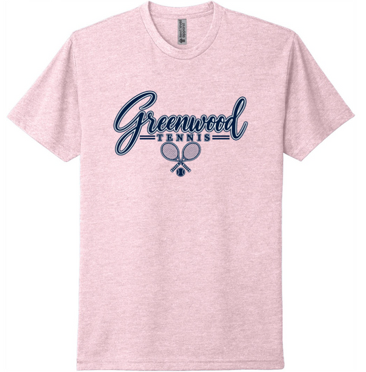 GHS TENNIS SHORT SLEEVE NEXT LEVEL TEE IN HEATHER LIGHT PINK