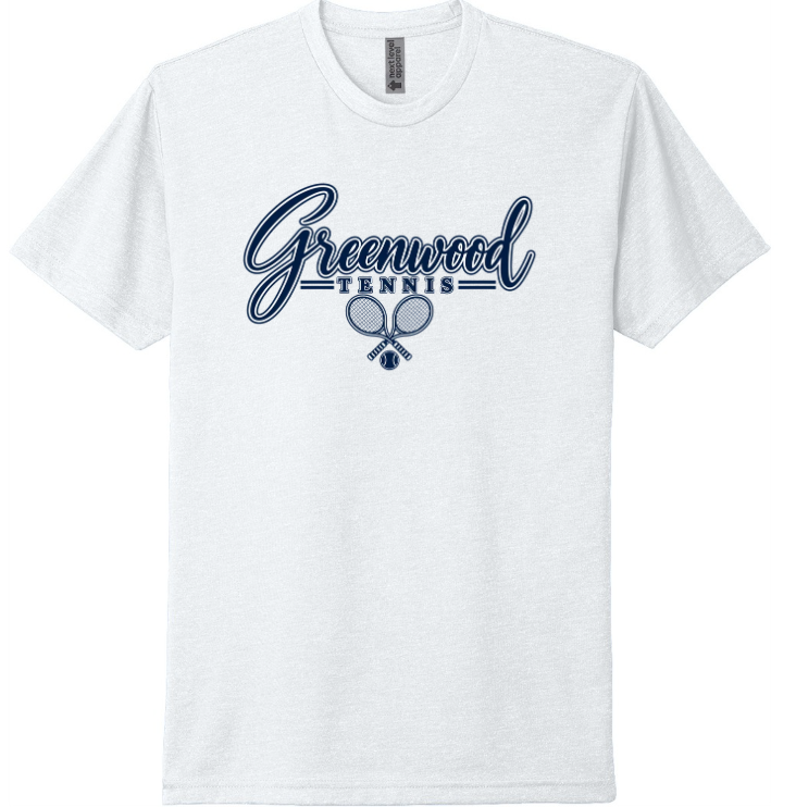 GHS TENNIS SHORT SLEEVE NEXT LEVEL TEE IN WHITE