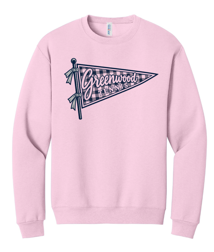 GHS TENNIS CREWNECK SWEATSHIRT IN CLASSIC PINK
