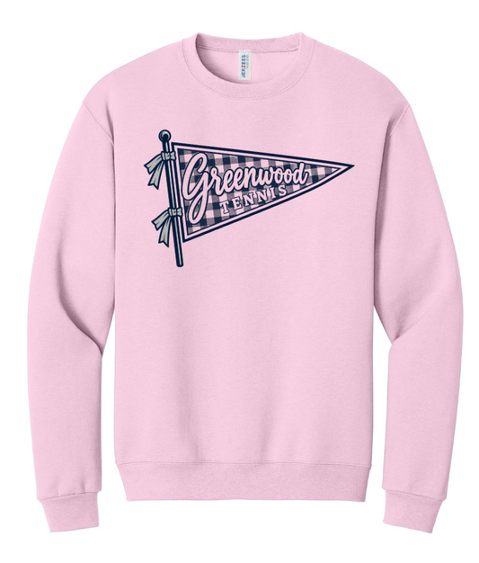 GHS TENNIS CREWNECK SWEATSHIRT IN CLASSIC PINK