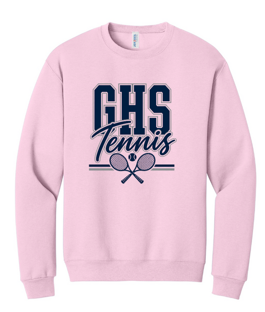 GHS TENNIS CREWNECK SWEATSHIRT IN CLASSIC PINK